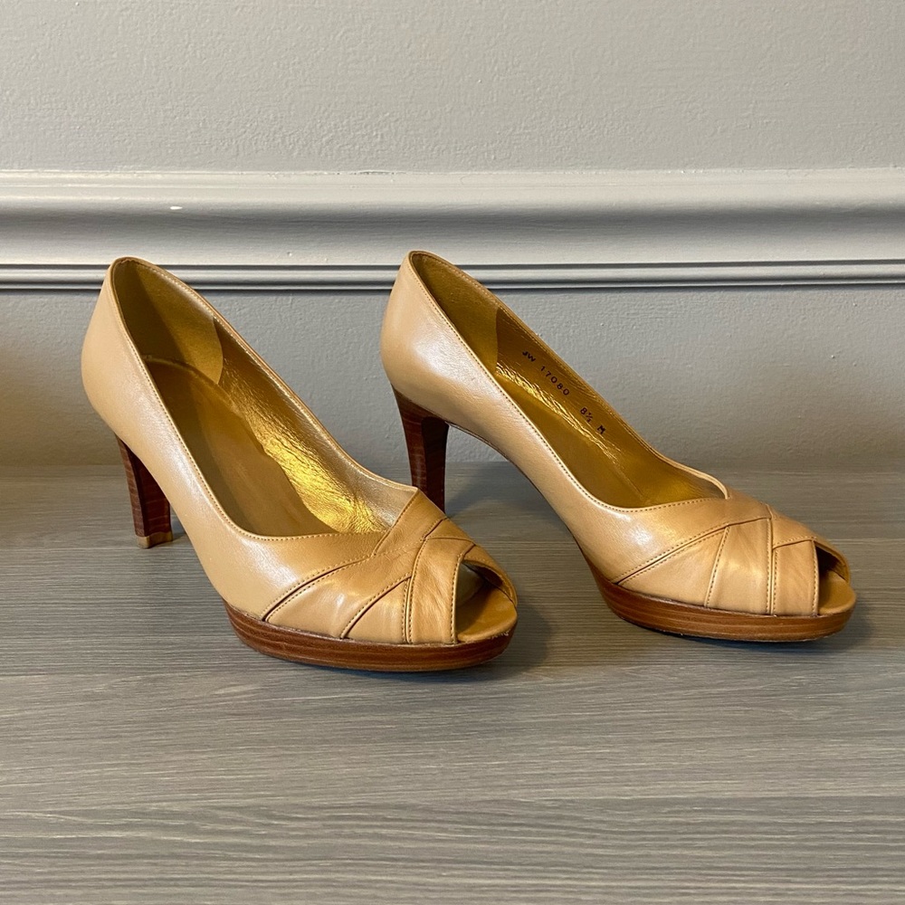 Stuart Weitzmann peep toe pumps